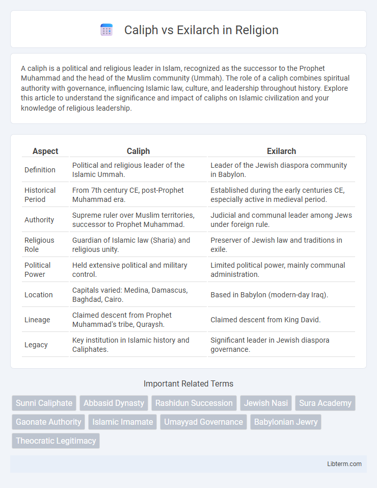 Exilarch vs Caliph in Religion - What is The Difference?