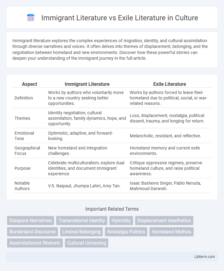 Exile Literature vs Immigrant Literature in Culture - What is The Difference?