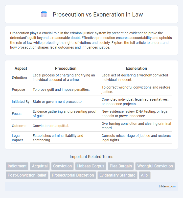 Exoneration vs Prosecution in Law - What is The Difference?