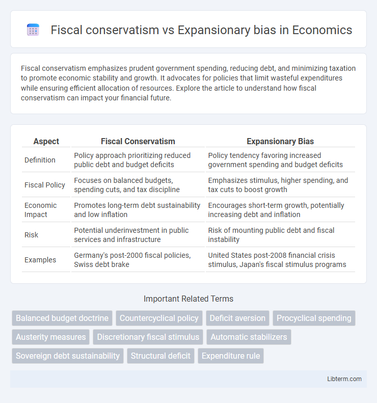 Expansionary bias vs Fiscal conservatism in Economics - What is The Difference?