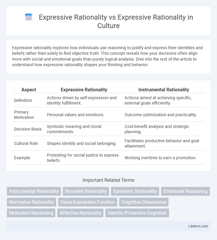 Expressive Rationality vs Expressive Rationality in Culture - What is The Difference?