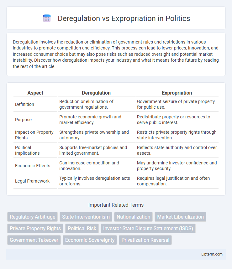 Expropriation vs Deregulation in Politics - What is The Difference?