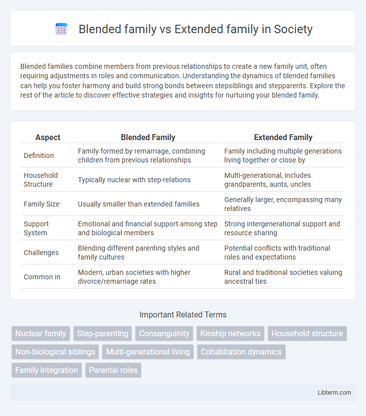 Extended family vs Blended family in Society - What is The Difference?