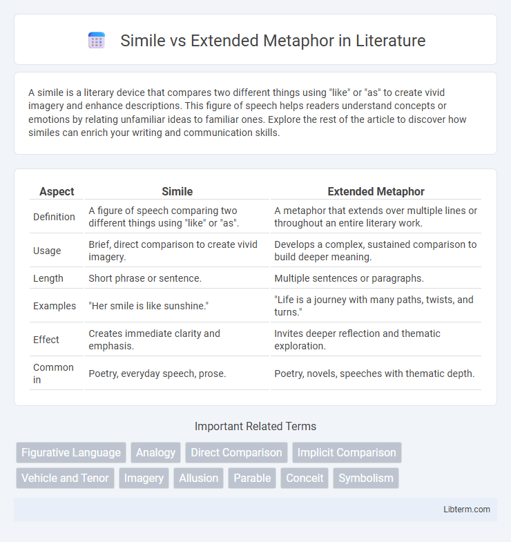 Extended Metaphor vs Simile in Literature - What is The Difference?