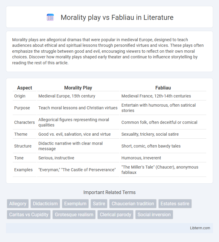 Fabliau vs Morality play in Literature - What is The Difference?