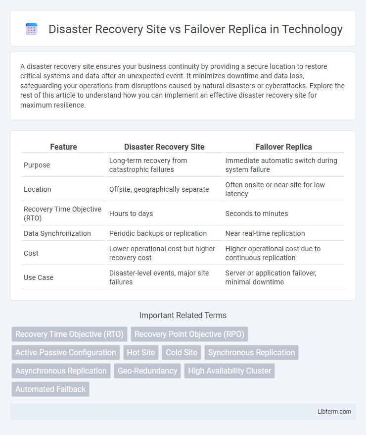 Failover Replica vs Disaster Recovery Site in Technology - What is The Difference?