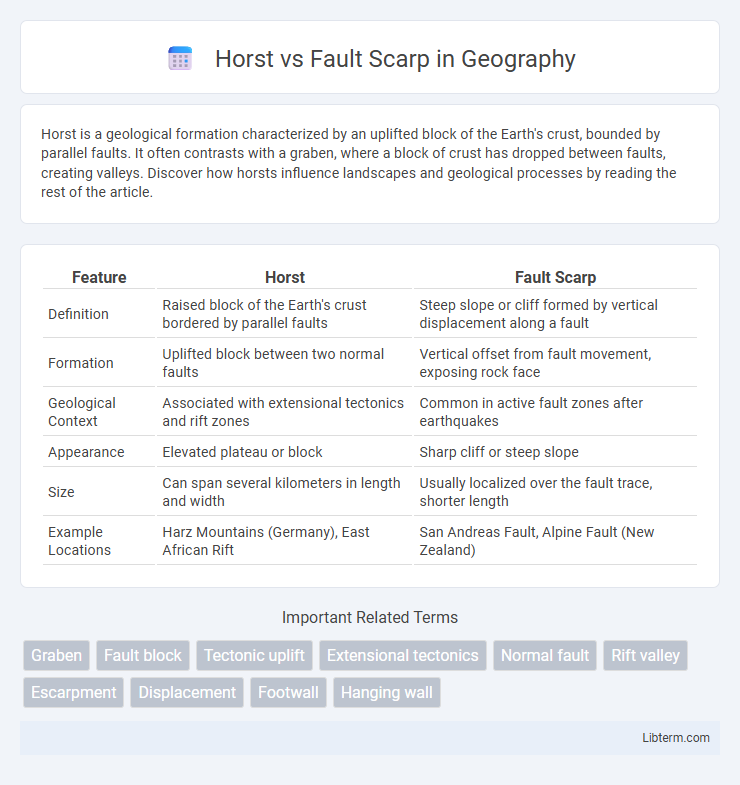 Fault Scarp vs Horst in Geography - What is The Difference?