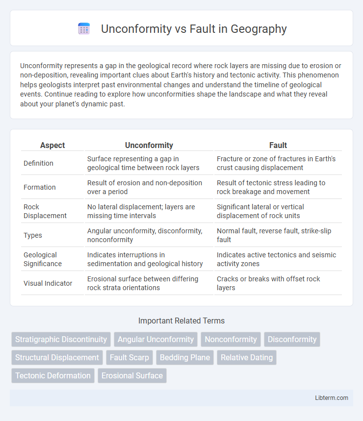 Fault vs Unconformity in Geography - What is The Difference?