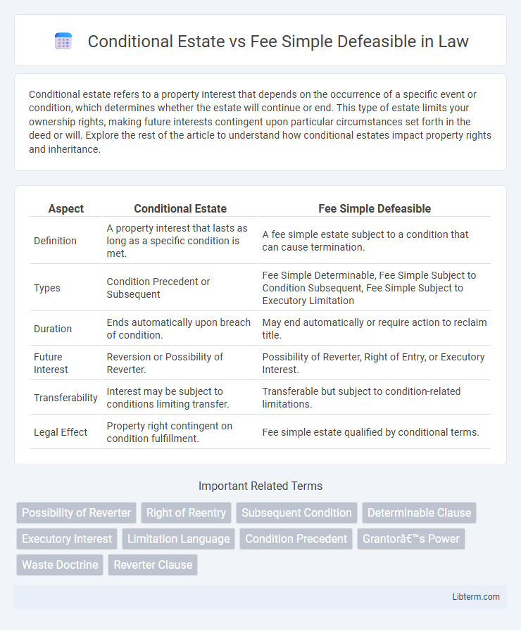 Fee Simple Defeasible vs Conditional Estate in Law - What is The Difference?