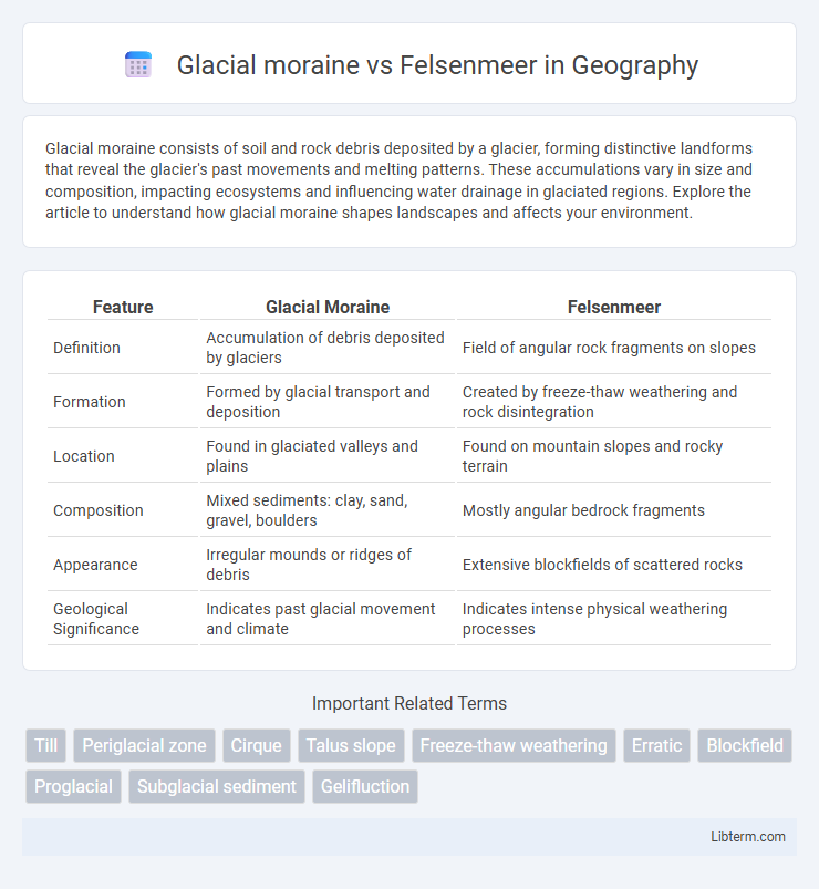 Felsenmeer vs Glacial moraine in Geography - What is The Difference?