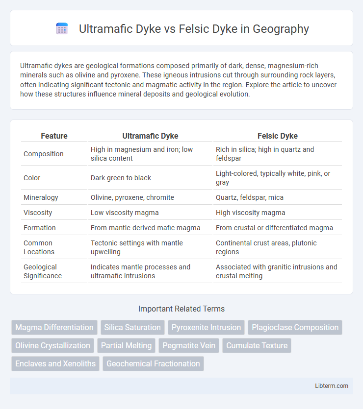 Felsic Dyke vs Ultramafic Dyke in Geography - What is The Difference?