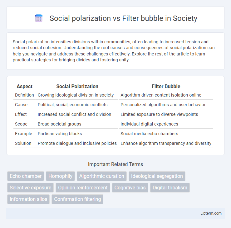 Filter bubble vs Social polarization in Society - What is The Difference?