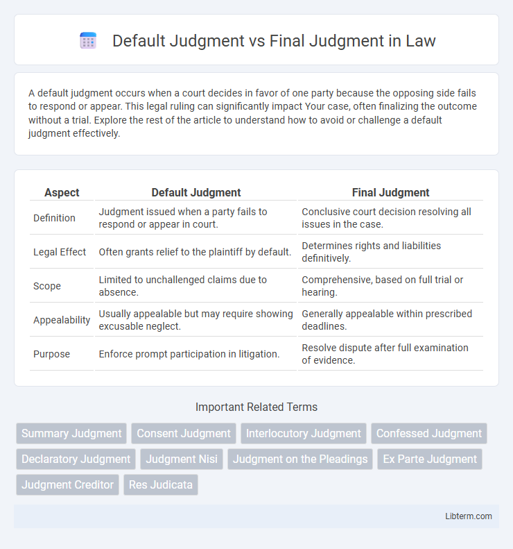 Final Judgment vs Default Judgment in Law - What is The Difference?