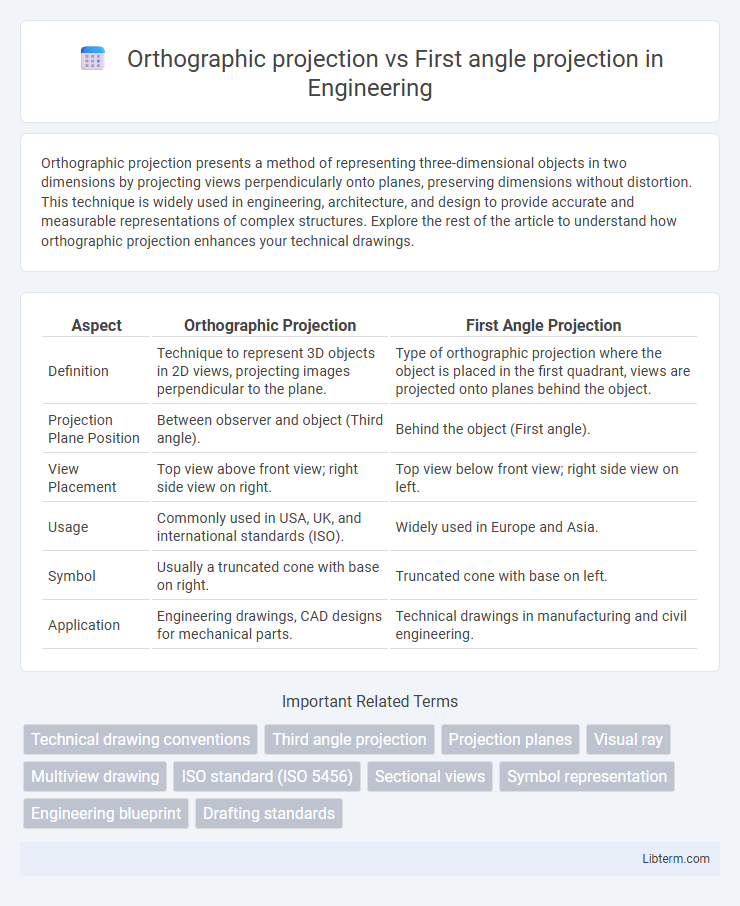 First angle projection vs Orthographic projection in Engineering - What is The Difference?
