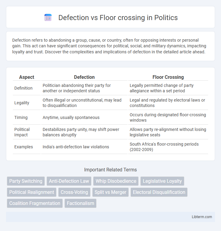 Floor crossing vs Defection in Politics - What is The Difference?