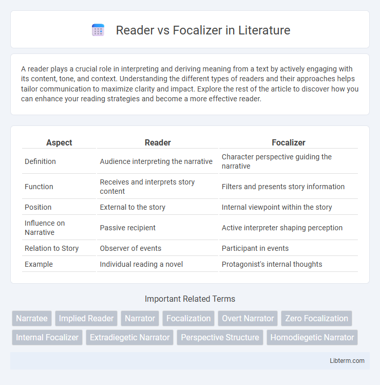 Focalizer vs Reader in Literature - What is The Difference?