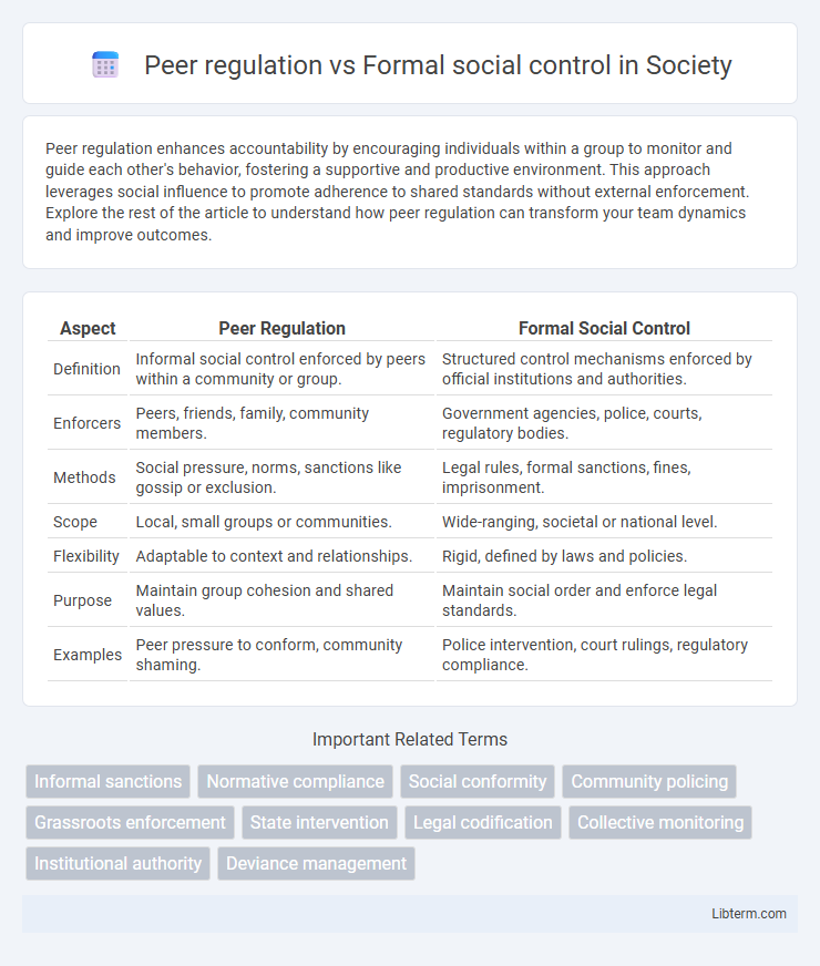 Formal social control vs Peer regulation in Society - What is The Difference?