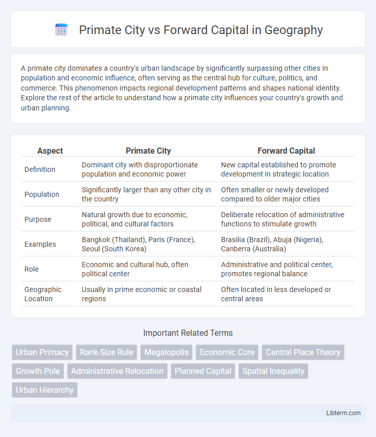 Forward Capital vs Primate City in Geography - What is The Difference?