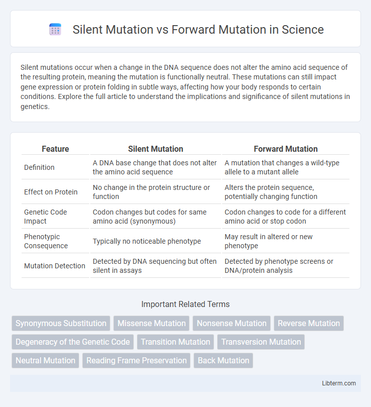 Forward Mutation vs Silent Mutation in Science - What is The Difference?