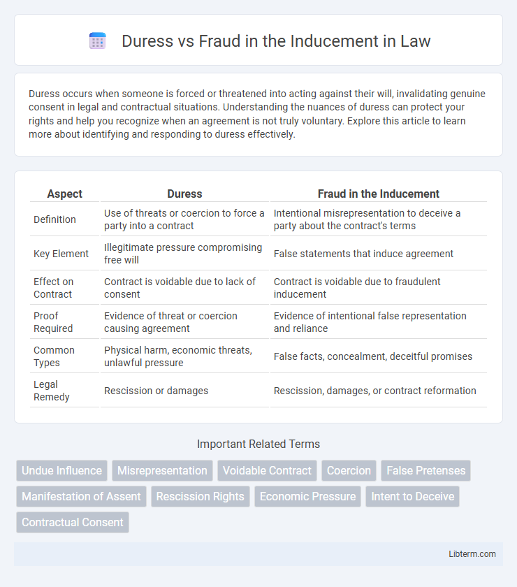 Fraud in the Inducement vs Duress in Law - What is The Difference?