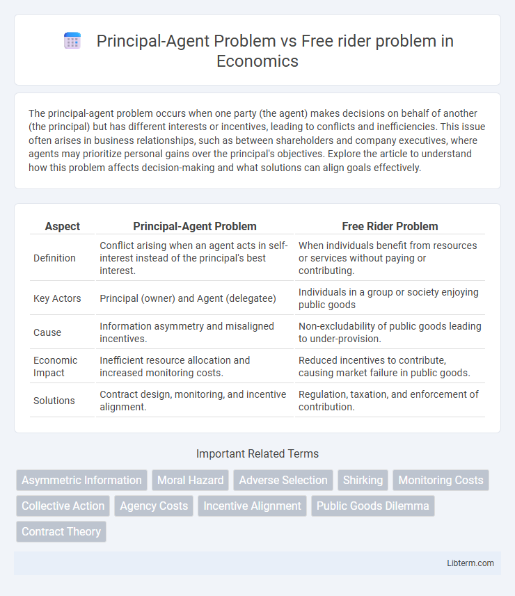 Free rider problem vs Principal-Agent Problem in Economics - What is The Difference?
