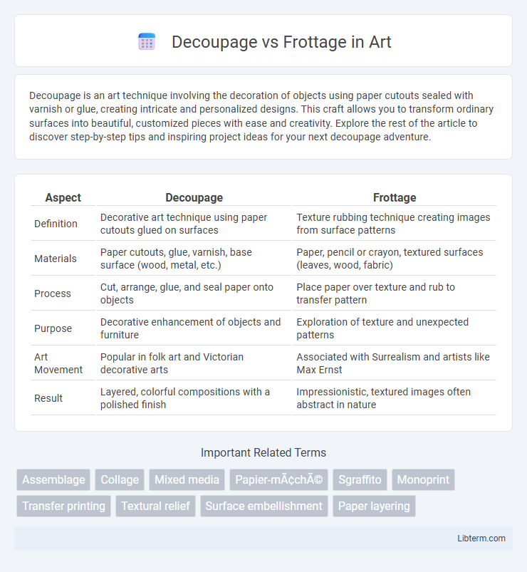 Frottage vs Decoupage in Art - What is The Difference?