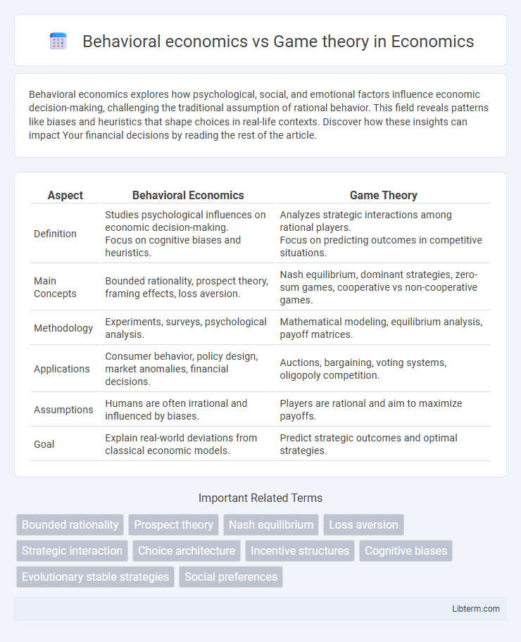 Game theory vs Behavioral economics in Economics - What is The Difference?