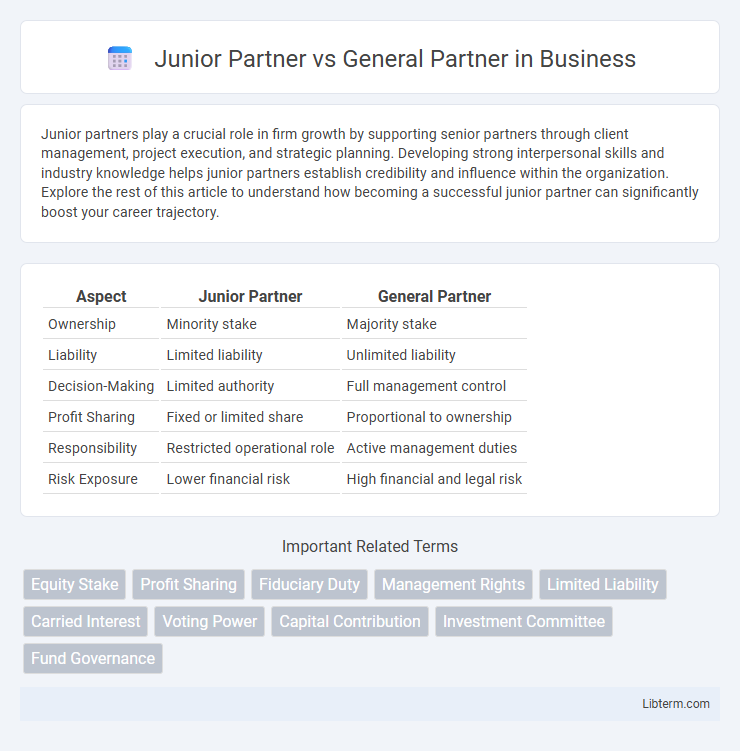 General Partner vs Junior Partner in Business - What is The Difference?