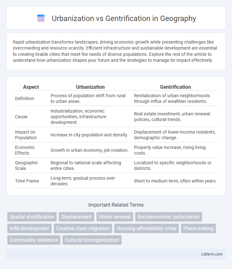 Gentrification vs Urbanization in Geography - What is The Difference?