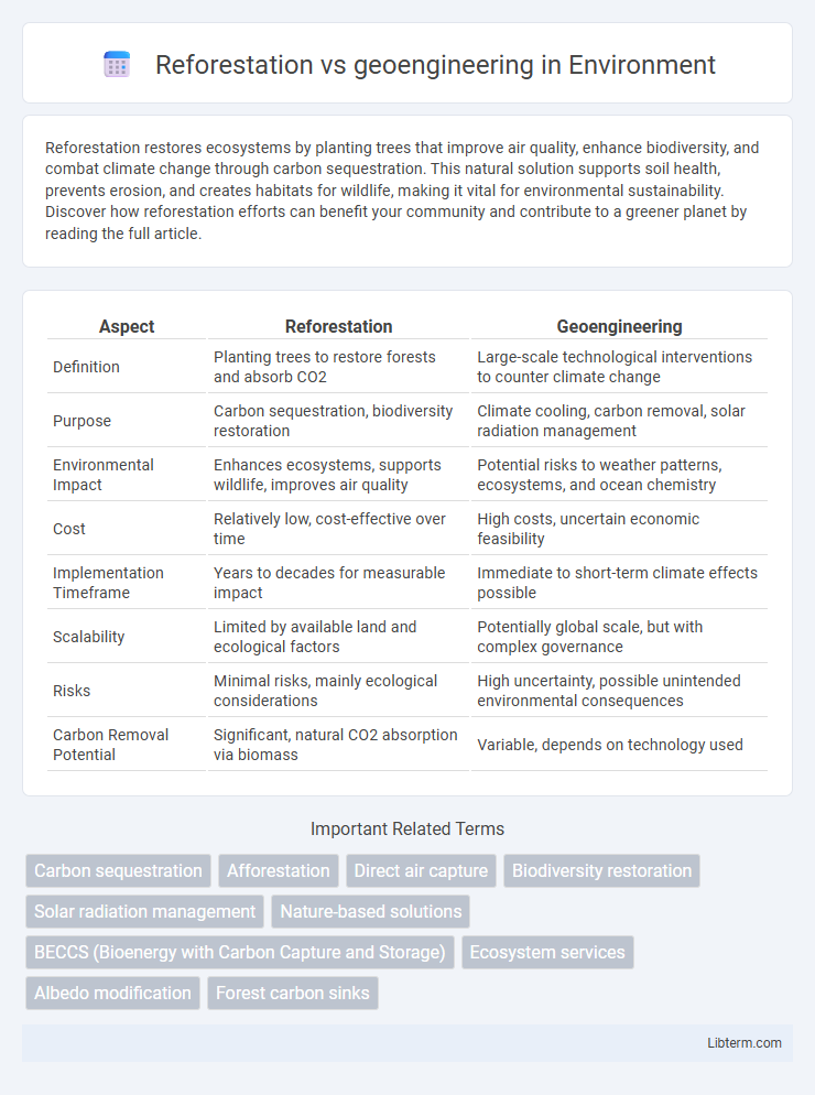 geoengineering vs Reforestation in Environment - What is The Difference?