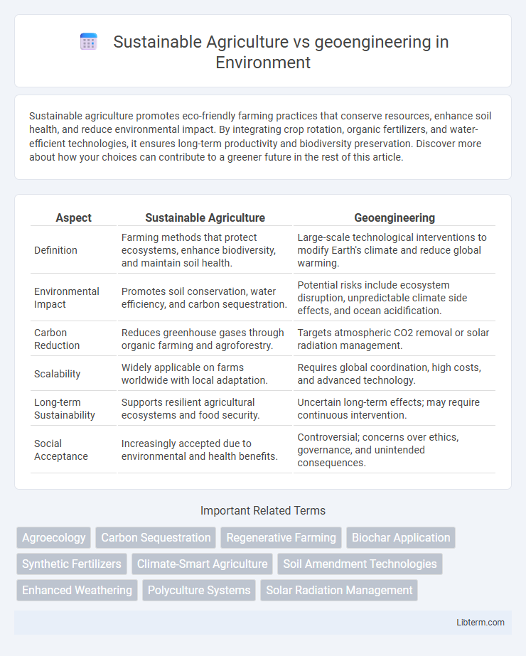 geoengineering vs Sustainable Agriculture in Environment - What is The Difference?