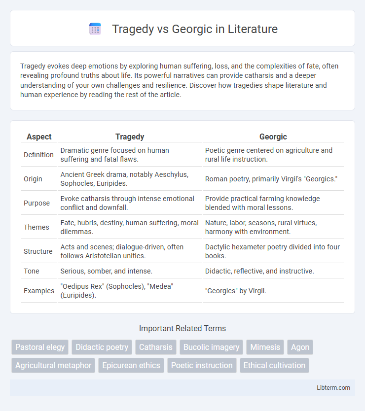 Georgic vs Tragedy in Literature - What is The Difference?