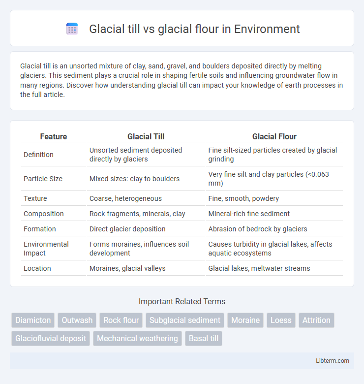 glacial flour vs Glacial till in Environment - What is The Difference?