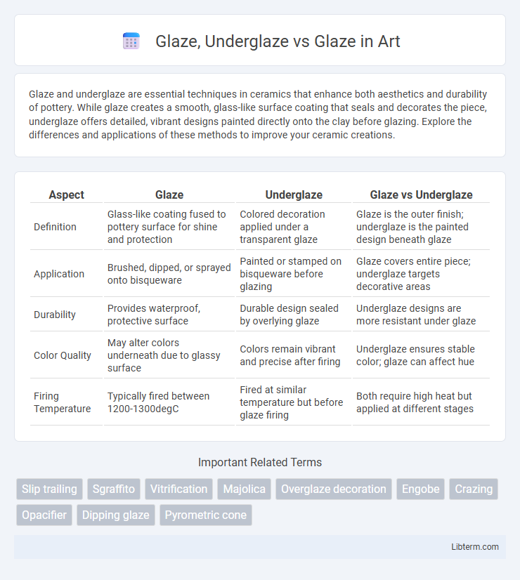 Glaze vs Glaze, Underglaze in Art - What is The Difference?