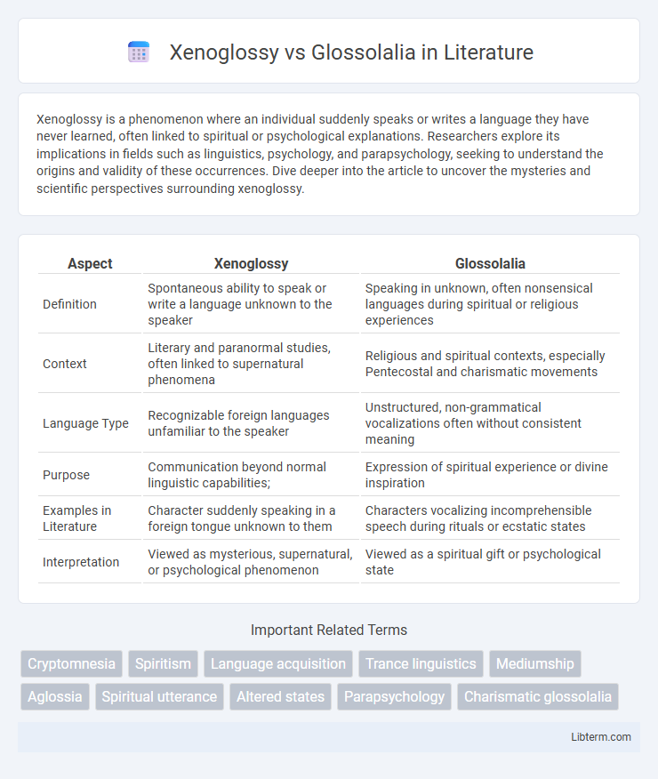 Glossolalia vs Xenoglossy in Literature - What is The Difference?