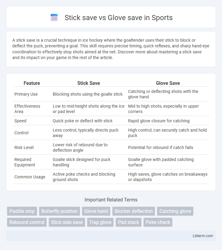 Glove save vs Stick save in Sports - What is The Difference?