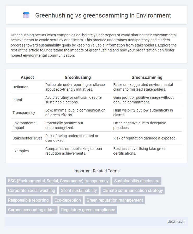 greenscamming vs Greenhushing in Environment - What is The Difference?