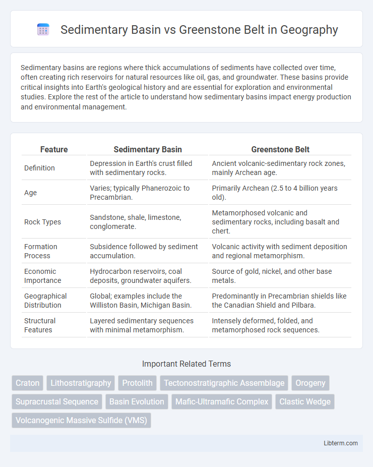 Greenstone Belt vs Sedimentary Basin in Geography - What is The Difference?