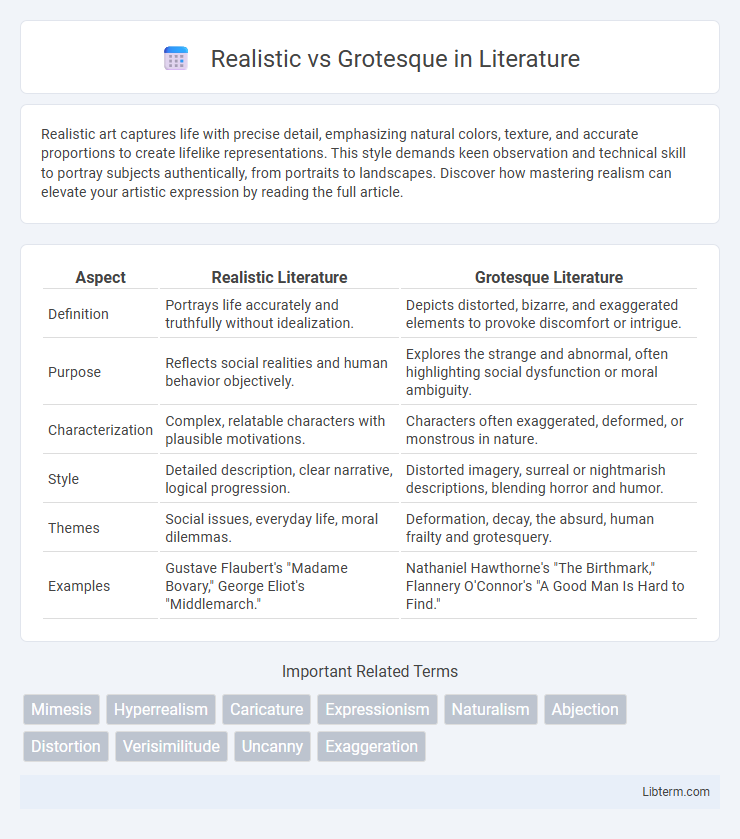 Grotesque vs Realistic in Literature - What is The Difference?