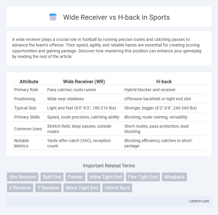 H-back vs Wide Receiver in Sports - What is The Difference?