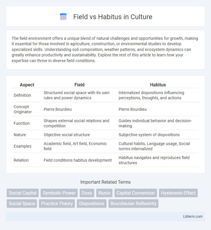 Habitus vs Field in Culture - What is The Difference?