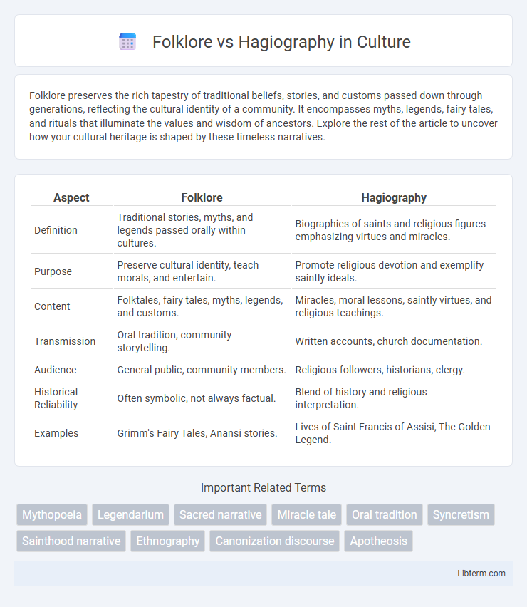 Hagiography vs Folklore in Culture - What is The Difference?