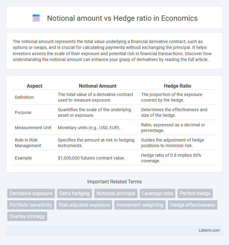 Hedge ratio vs Notional amount in Economics - What is The Difference?