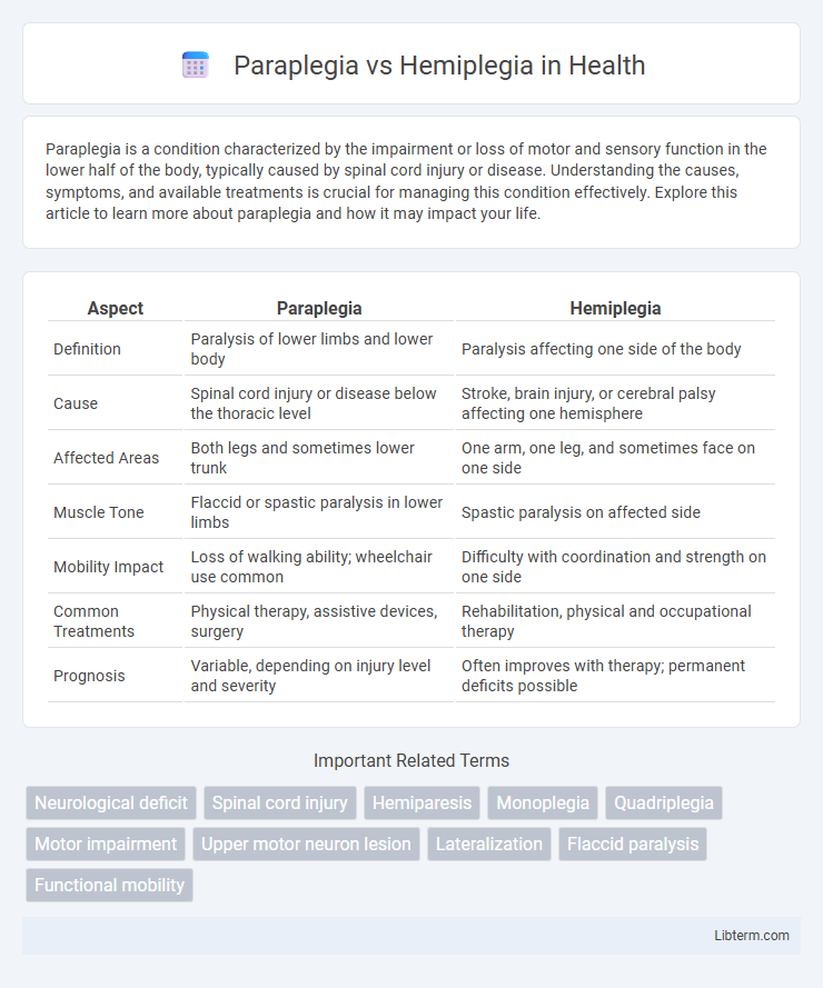 Hemiplegia vs Paraplegia in Health - What is The Difference?