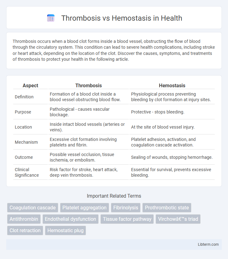 Hemostasis vs Thrombosis in Health - What is The Difference?