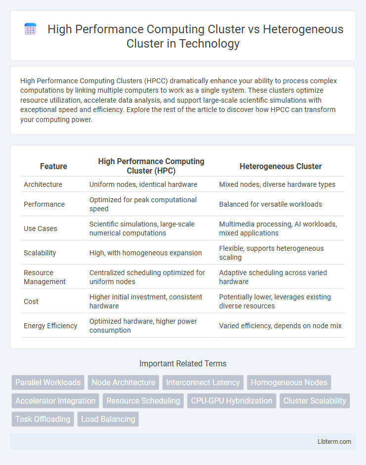 Heterogeneous Cluster vs High Performance Computing Cluster in Technology - What is The Difference?