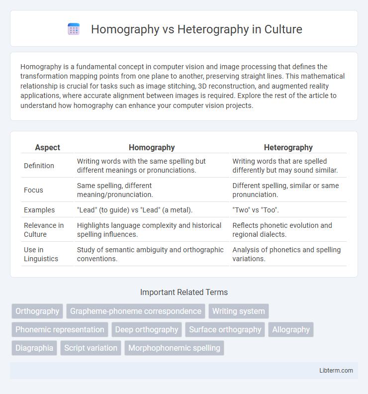 Heterography vs Homography in Culture - What is The Difference?