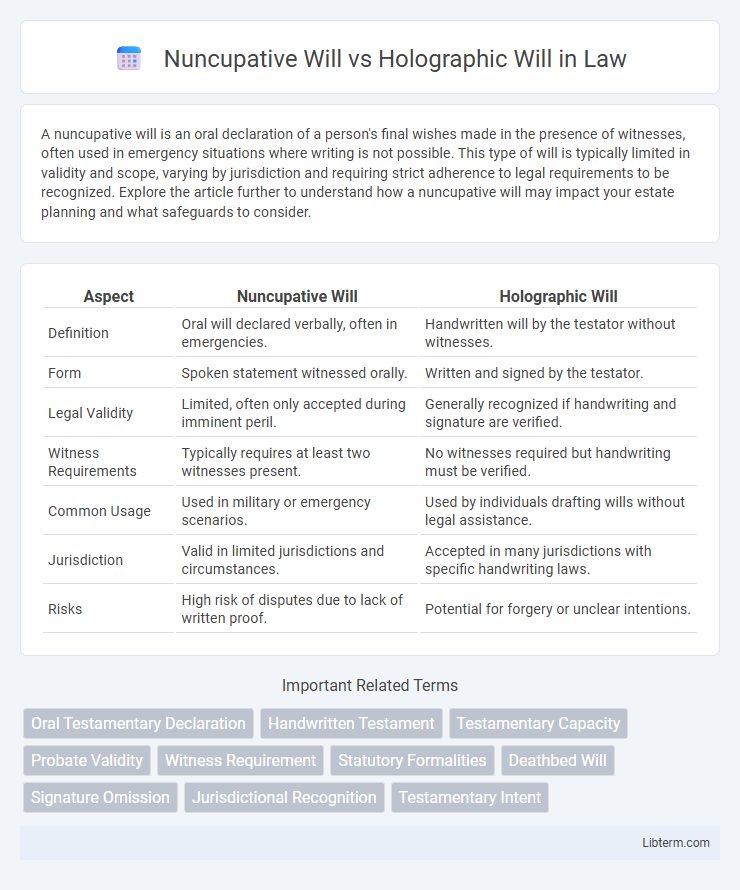Holographic Will vs Nuncupative Will in Law - What is The Difference?