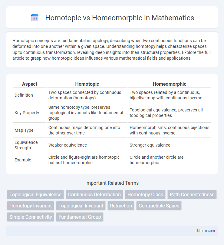 Homeomorphic vs Homotopic in Mathematics - What is The Difference?