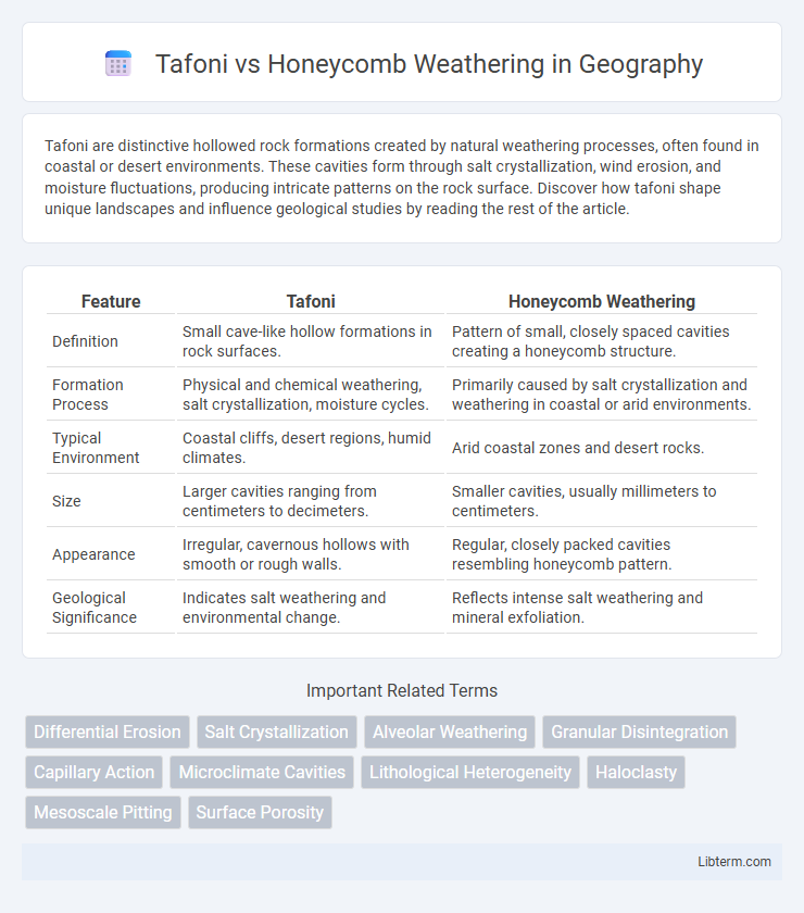 Honeycomb Weathering vs Tafoni in Geography - What is The Difference?